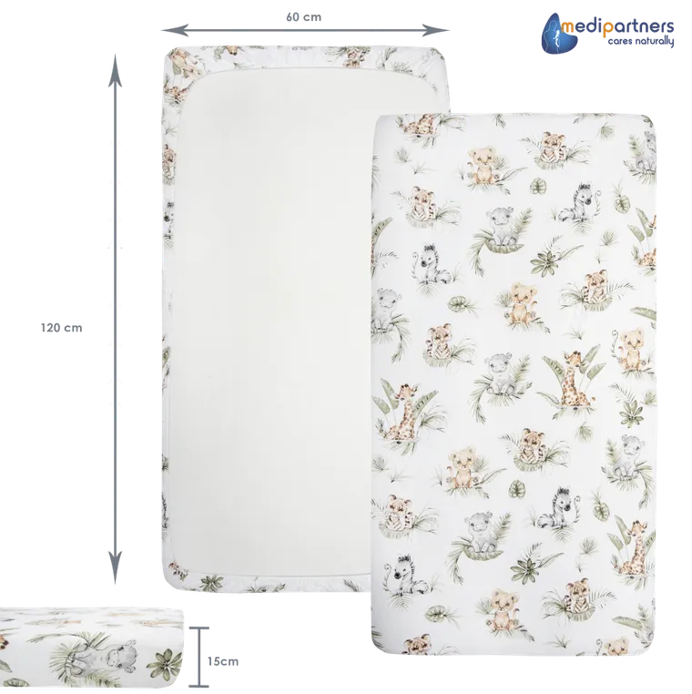 Medi Partners, Safari, cearceaf cu elastic, 120-60 cm