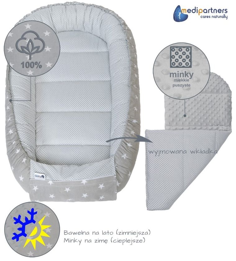 Medi Partners, Stars, babynest, gri