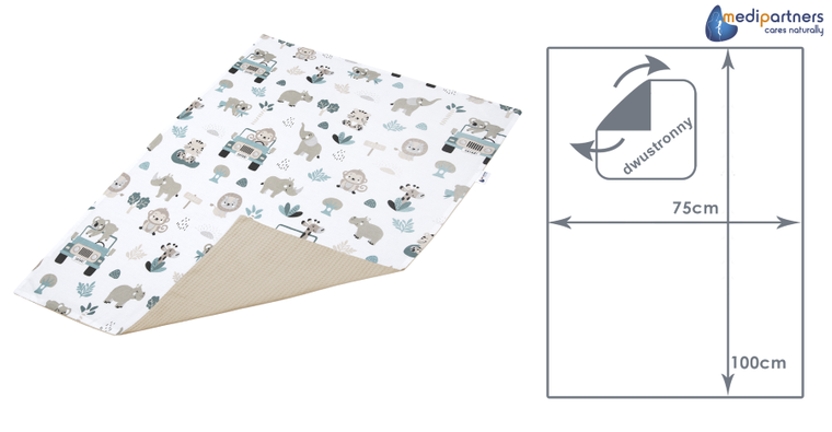 Medi Partners, Zoo, patura din bumbac, 75-100 cm