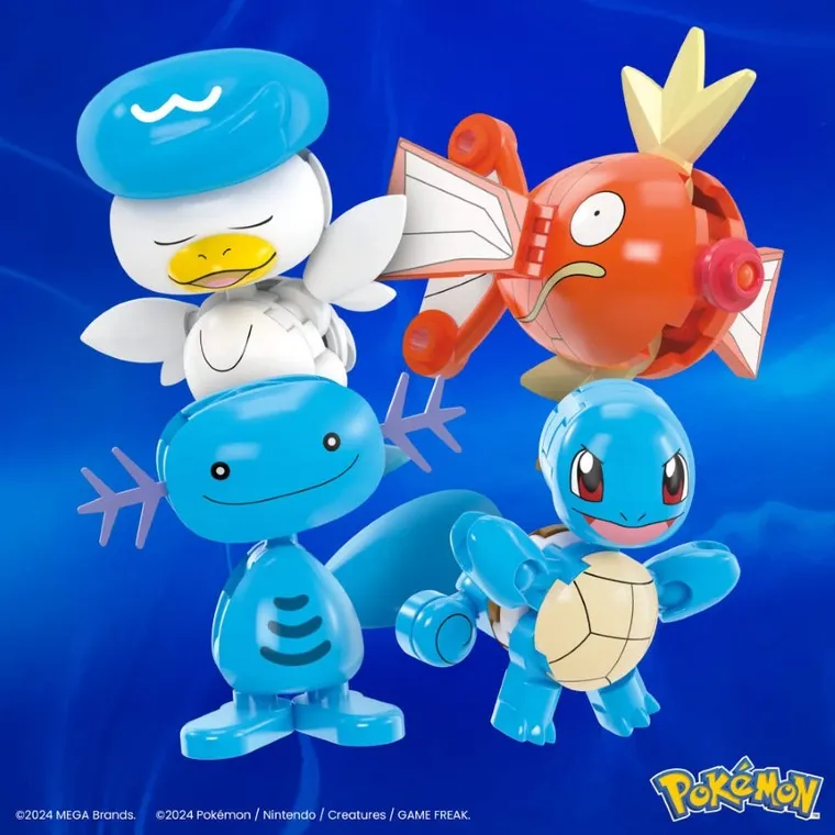 MEGA Pokemon, Water-Type Trainer Team, set de constructie, 79 piese