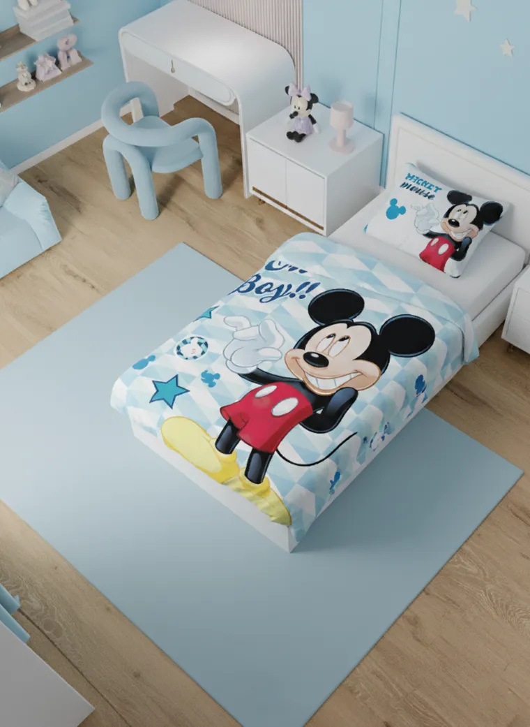 Mickey Mouse, set lenjerie de pat single, 100-135 cm