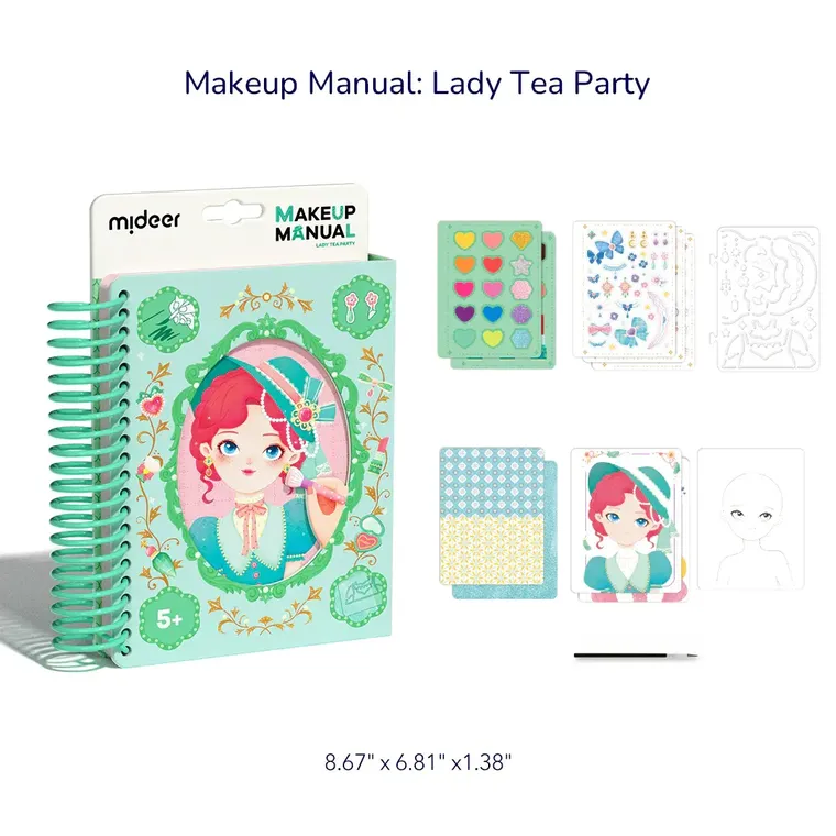 Mideer, Caietul creativ al micutei make-up artist, Tea Party