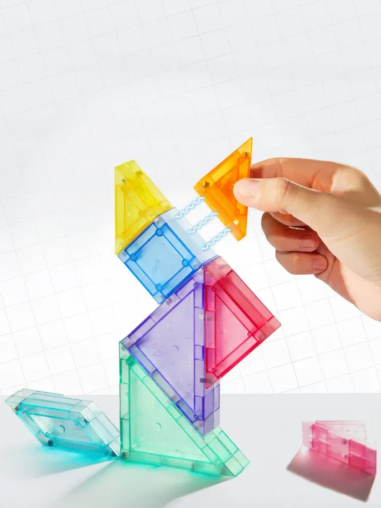Mideer, Tangram, blocuri magnetice 3D cu clepsidra