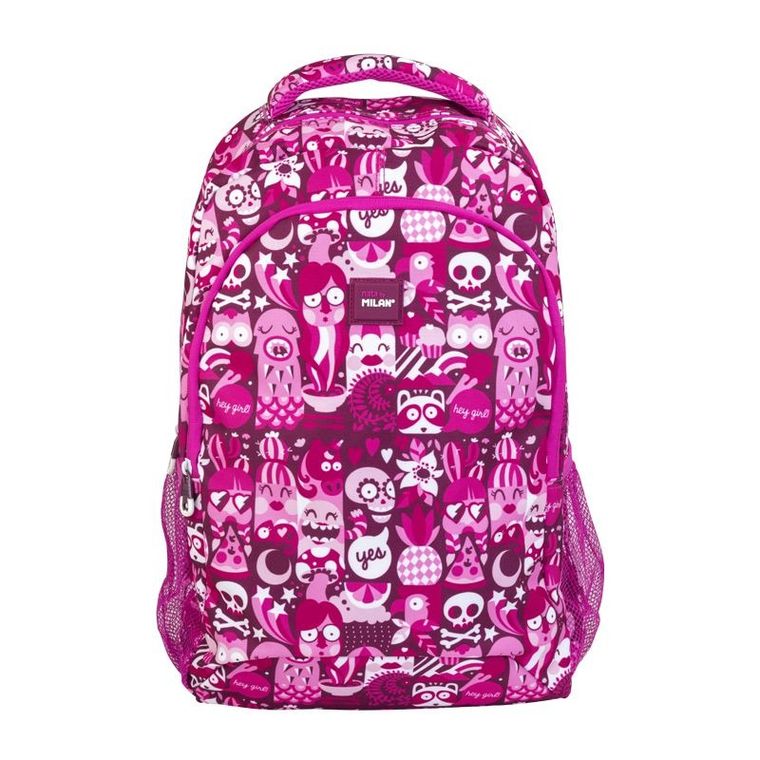 Milan, Hey Girl, rucsac pentru scoala, roz