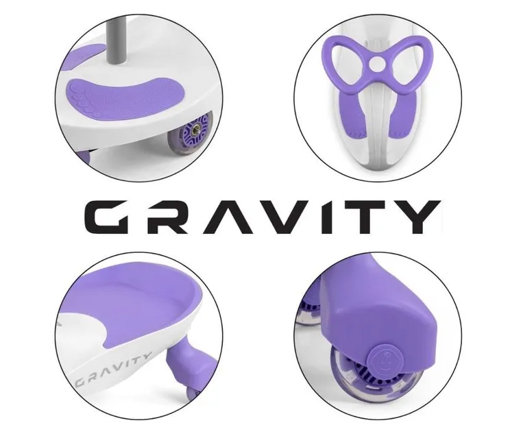 Milly Mally, Gravity, masinuta gravitationala fara pedale, alb-violet