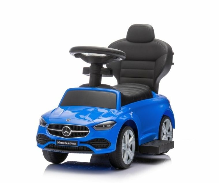 Milly Mally, Mercedes C-Class S, masinuta fara pedale cu maner, vehicul, albastru
