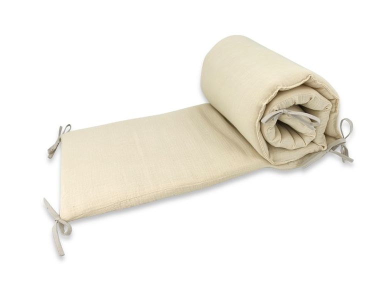 MimiNu, aparatori pentru patut, muselina, bej, 180-30 cm