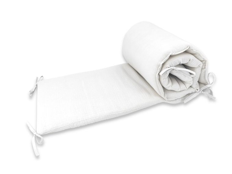 MimiNu, aparatori pentru patut, muselina, crema, 180-30 cm
