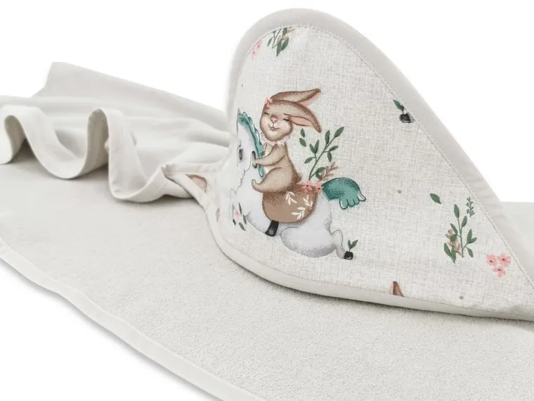 MimiNu, Caruselul, halat de baie, termofrotte, bej, 100-100 cm