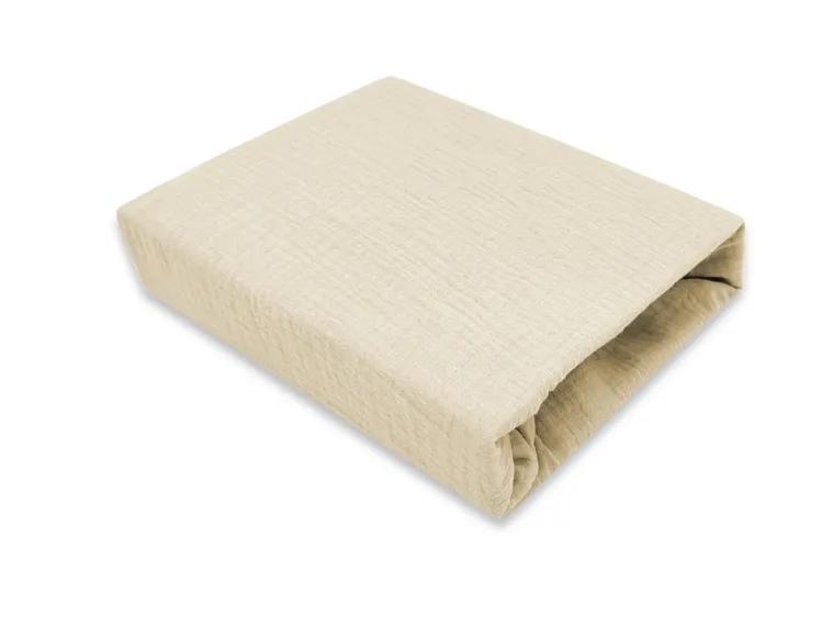 MimiNu, cearceaf pentru gondola, cos de Moses, muselina, bej, 35-80 cm