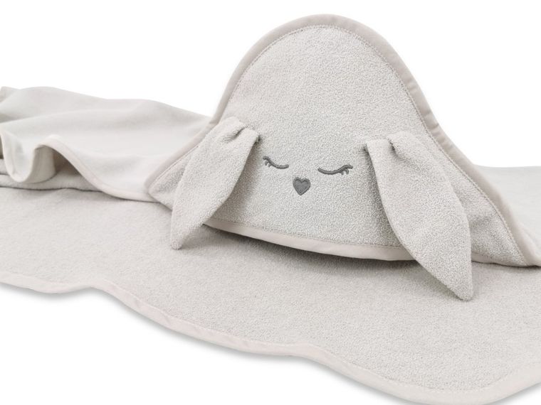 MimiNu, Iepurasul, halat de baie cu gluga, cu urcehi, 100-100 cm, bej