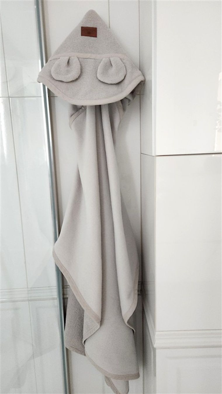 MimiNu, Junior, halat de baie, din bambus, bej, 85-120 cm
