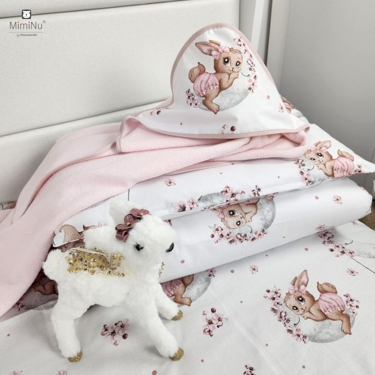MimiNu, Lili, cearceaf de pat, roz, 80-160 cm