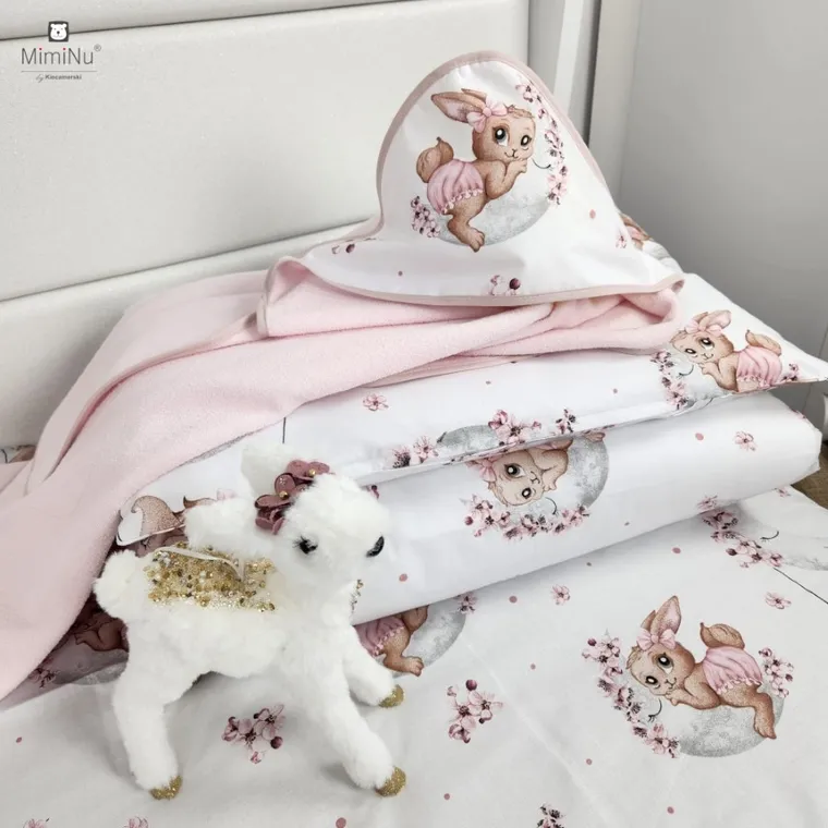 MimiNu, Lili, prosop cu gluga, 100-100 cm, roz