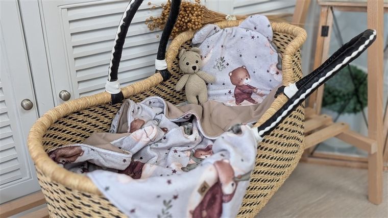 MimiNu, NewMinky, Teddy, pernuta plata, bej, 30 cm