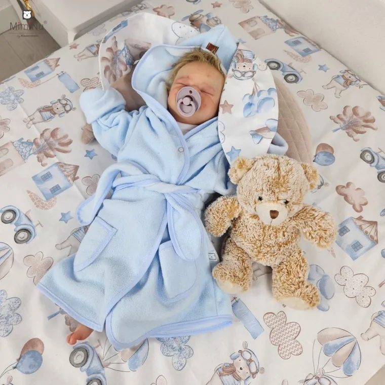 MimiNu, Piloti, cearceaf de pat, albastru, 35-80 cm