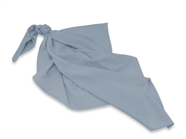 MimiNu, scutec din muselina, denim, 120-120 cm