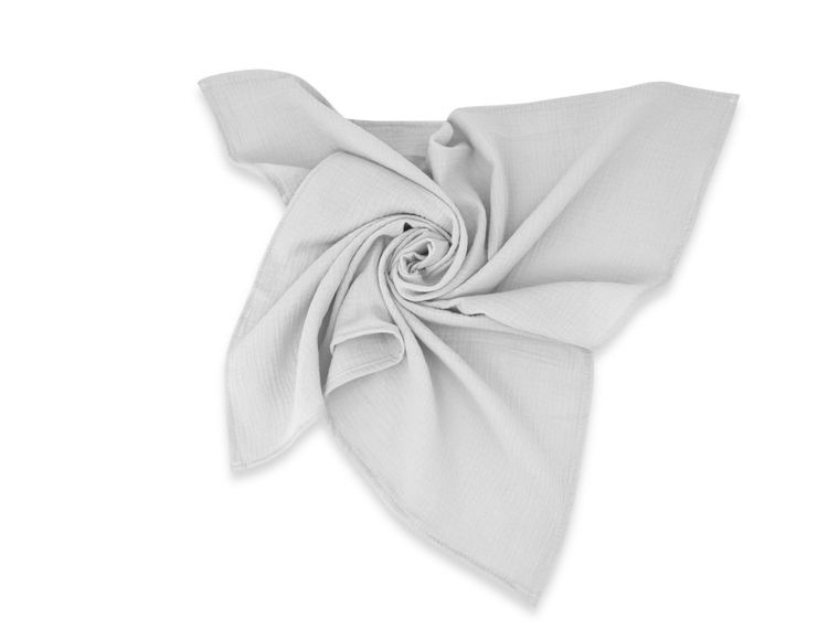 MimiNu, scutece din muselina, gri + crema, 75-75 cm, 2 buc.