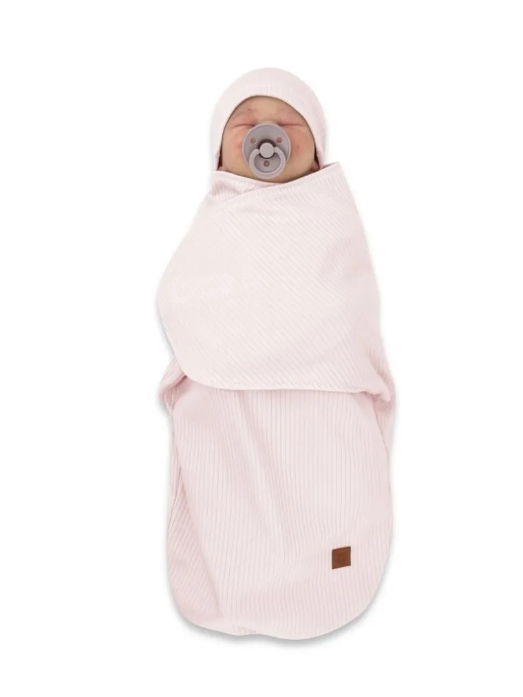 MimiNu, Soft, Leo, set: sac de dormit + caciula pentru bebelusi, TOG 0.5, marime 62, 0-3 luni, roz