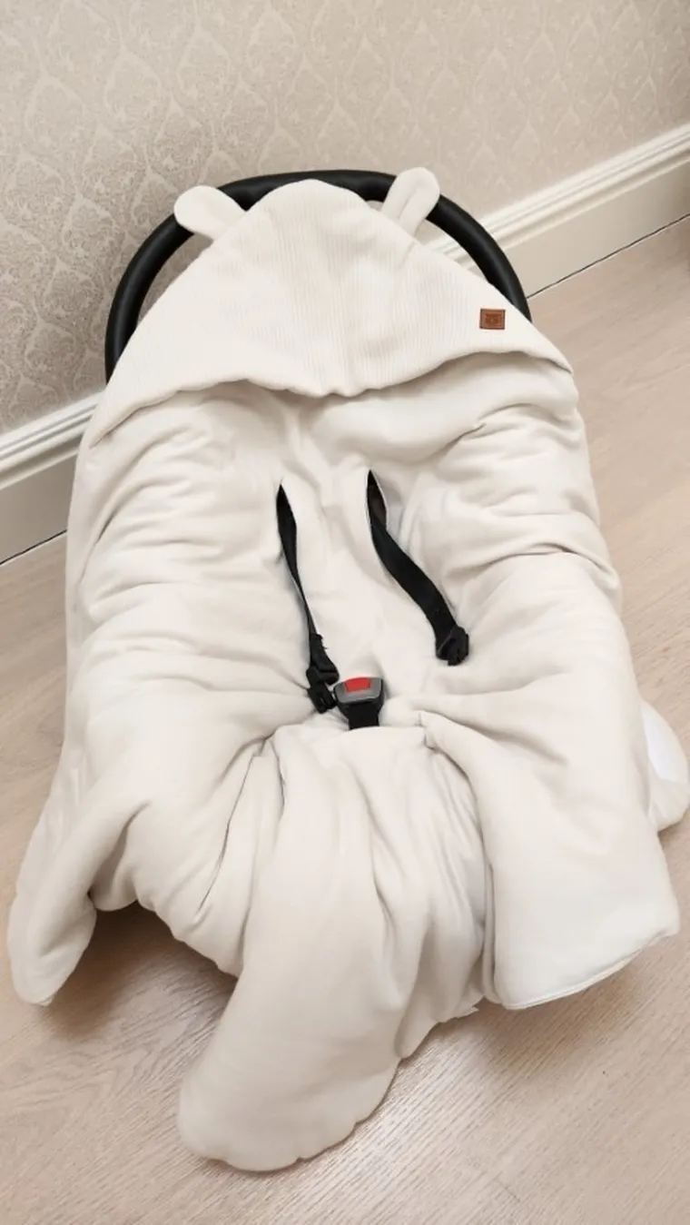 MimiNu, Soft, sac de dormit pentru scaun auto, carucior, TOG 2-2.5, bej, 90-90 cm