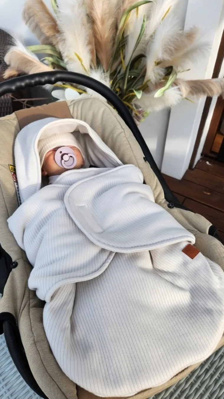 MimiNu, Soft, sac de dormit pentru scaun auto, TOG 2-2.5, bej 0-6 luni