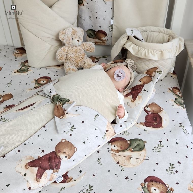 MimiNu, Ursulet pe luna, cearceaf cu elastic, 160-80 cm