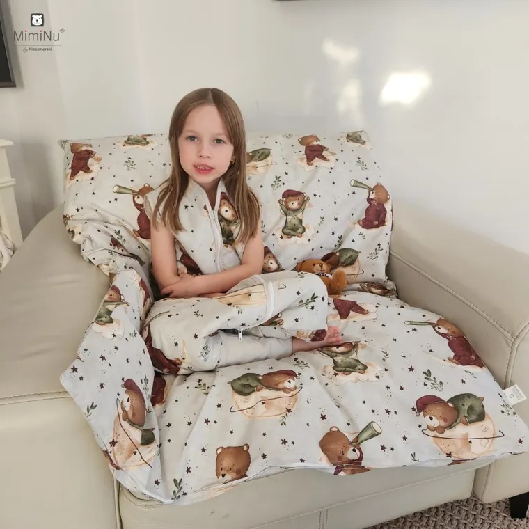 MimiNu, Ursulet pe luna, sac de dormit cu picioare, calduros, TOG 2.5, marime M, 2-6 ani