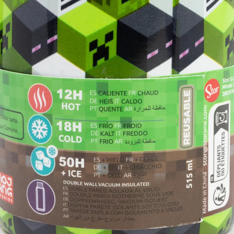 Minecraft, sticla termica din otel, 515 ml
