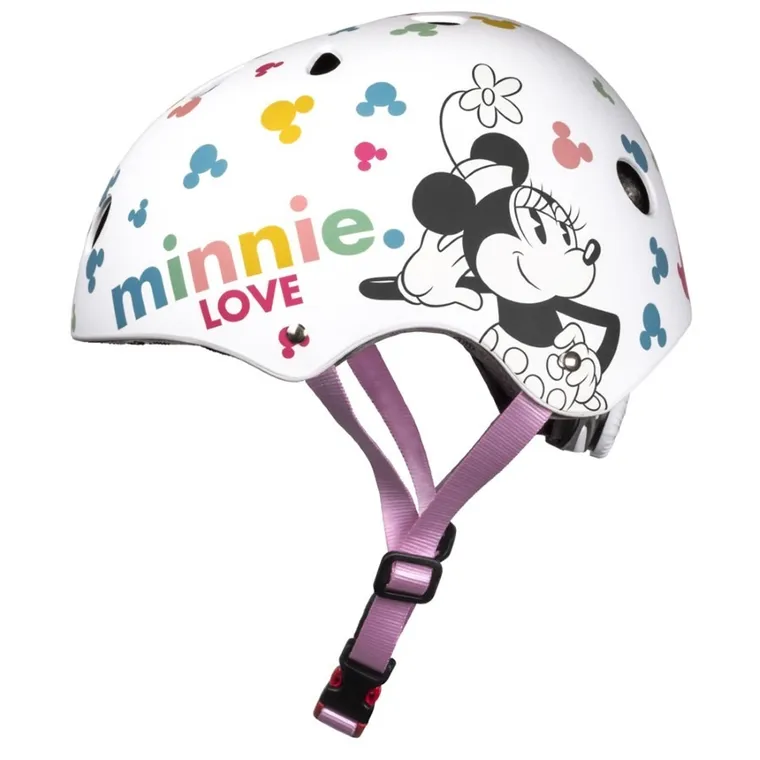 Minnie Mouse, casca de bicicleta, alb, 54-58 cm