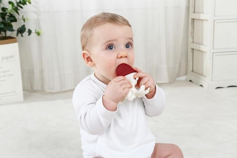 Mombella, Octopus, jucarie dentitie, Chimney Red