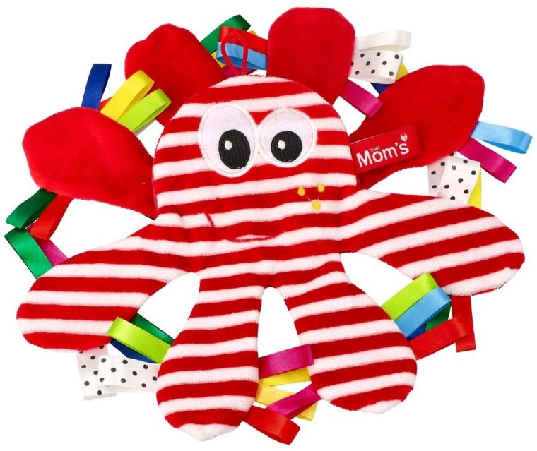 Mom's Care, caracatita fosnitoare cu agatatoare, jucarie senzoriala contrastanta