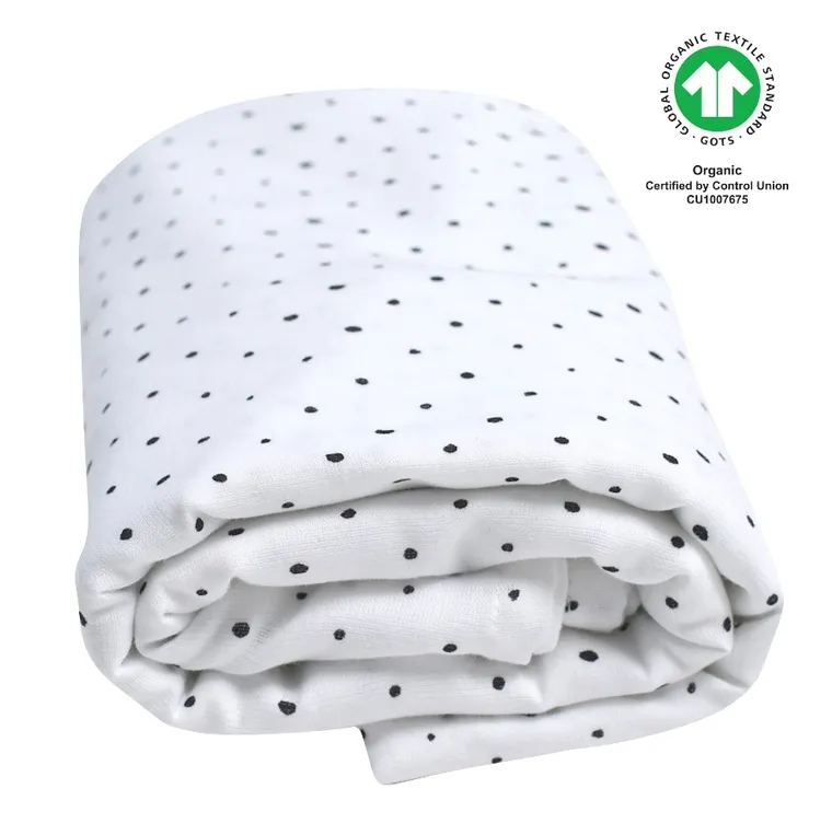 Motherhood, ECO Invelitoare de muselina 130-130 cm, 1 buc., Black Dots