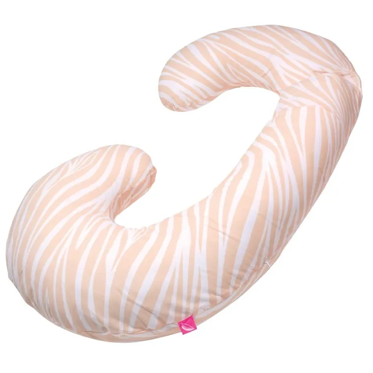 Motherhood, Perna multifunctionala Sleepy-C - fata de perna, Salmon Zebra