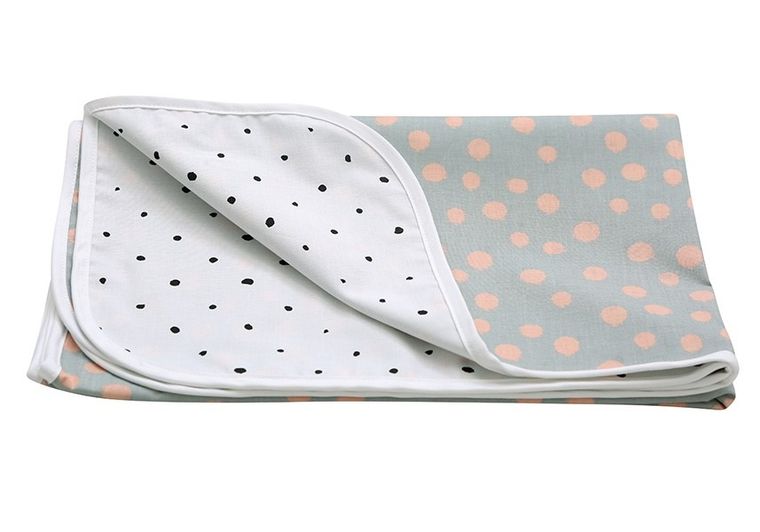 Motherhood, Puncte Roz, patura din bumbac, cu doua fete, 80-100 cm