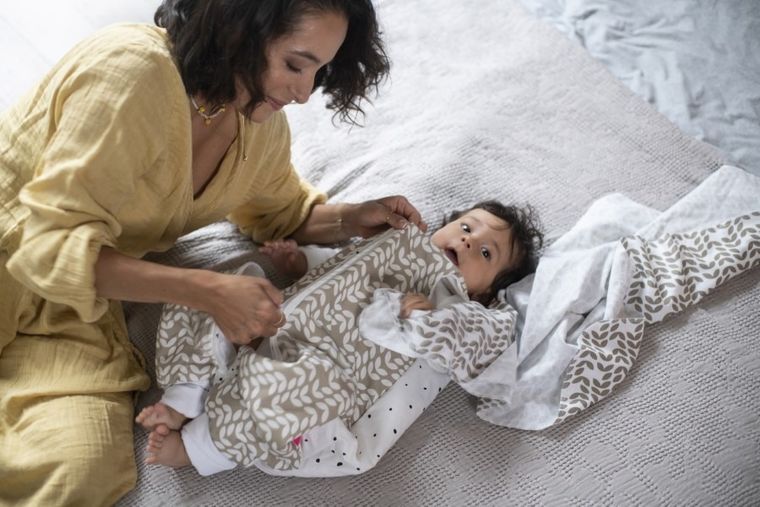 Motherhood, sac de dormit cu craci si captuseala, 1,5-2,5 ani, Beige Classics