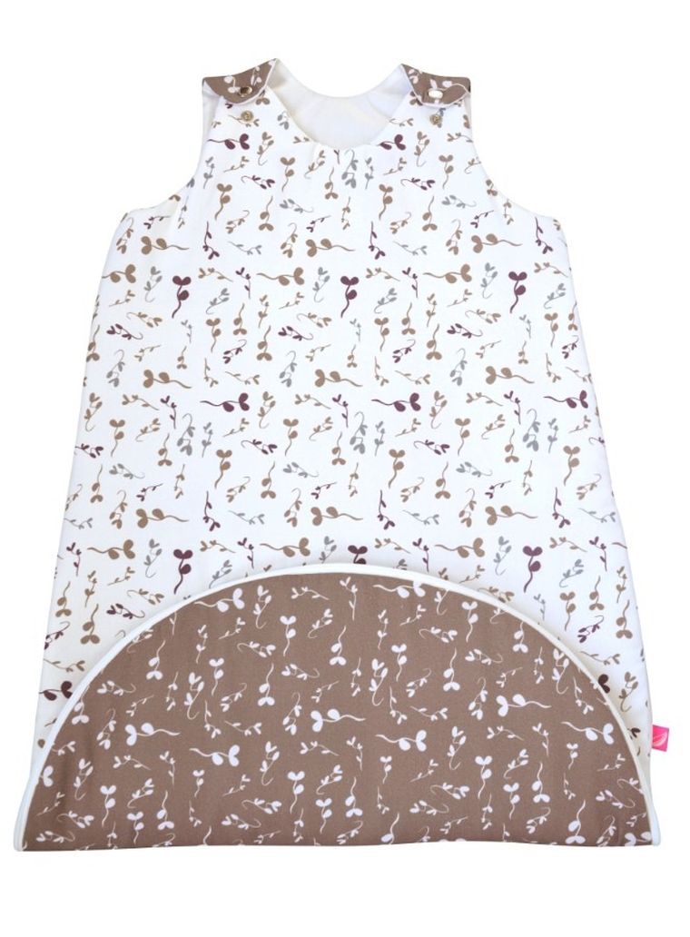 Motherhood, Zip-A-Round, sac de dormit de vara din bumbac, 2in1, TOG 1, frunze violete, 3-18 luni