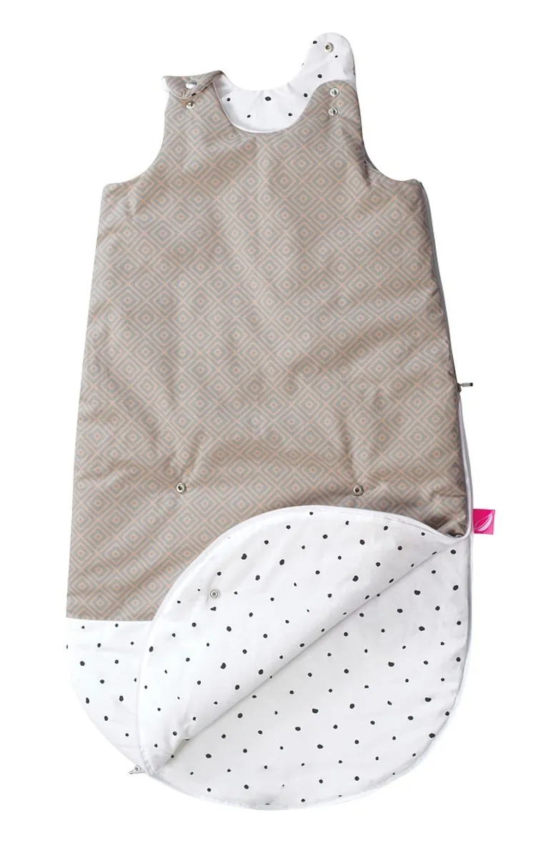 Motherhood, Zip-A-Round Sac de dormit din bumbac 2in1 (3-18 luni), Pink Squares
