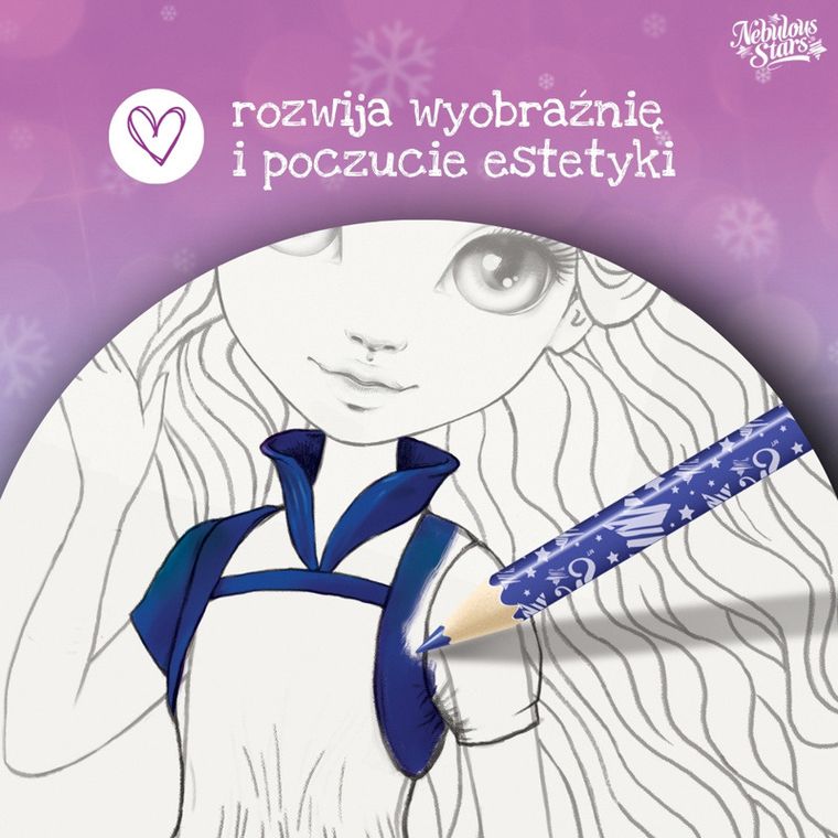 Nebulous Stars, Nebulia, caiet de schite cu creioane colorate, sabloane si stickere