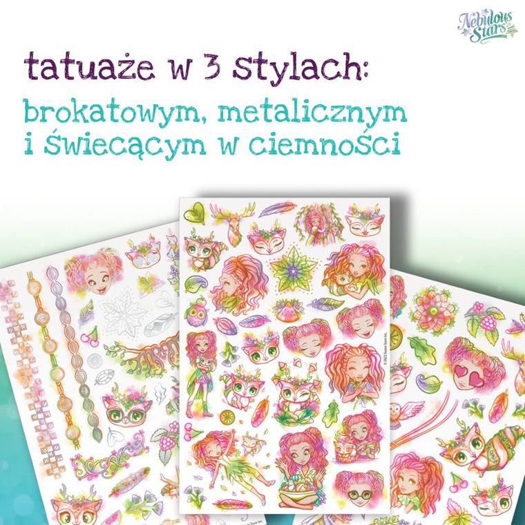 Nebulous Stars, Nenuphia, tatuaje pentru copii, 3 tipuri