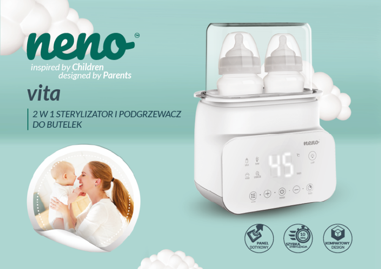 Neno, Vita, sterilizatorul si incalzitorul pentru sticle 2in1