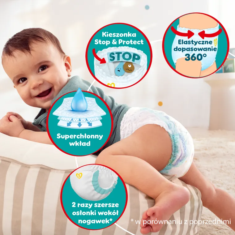 Pampers Pants, scutece-chilotel marimea 7, 17 kg+, 74 buc.