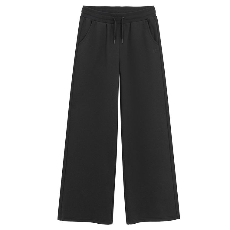 Pantaloni de trening negri cu croiala larga NOWEAR
