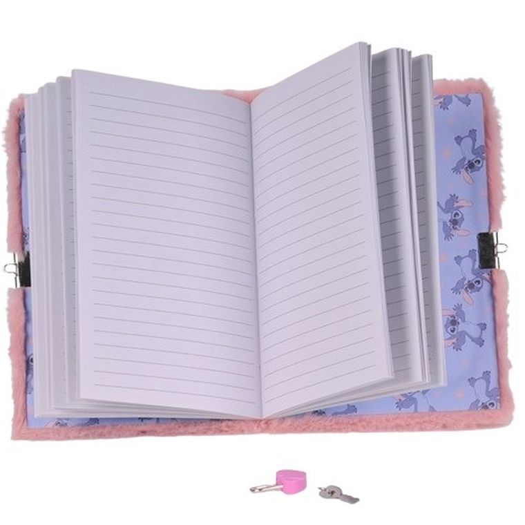 Paso, Lilo si Stitch, jurnal cu lacatel de plus, A5, 96 foi, cu linie, Flowers