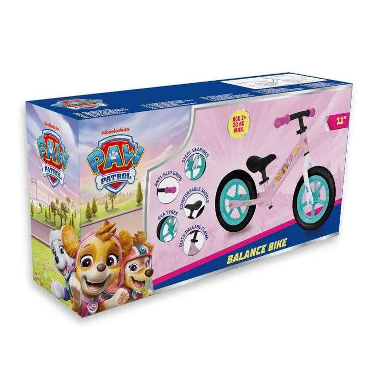 Paw Patrol, bicicleta fara pedale, din metal