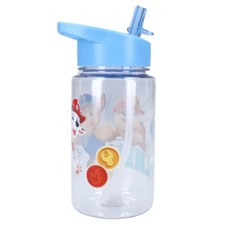 Paw Patrol, Drink Up, sticla da apa cu pai, albastru, 450 ml