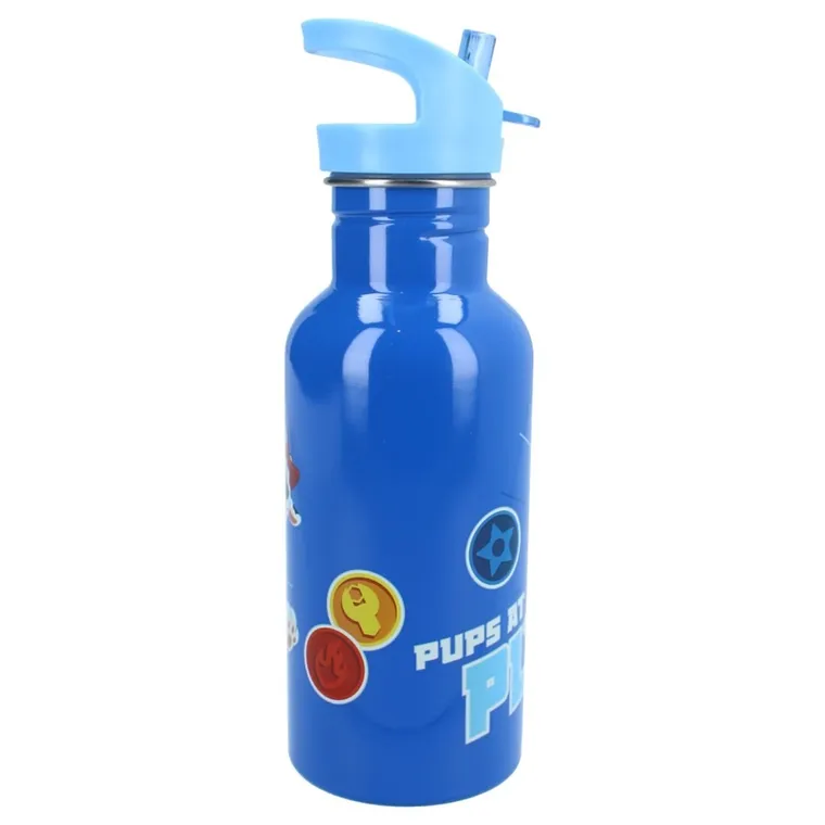 Paw Patrol, Take A Sip, sticla da apa cu pai, albastru, 500 ml