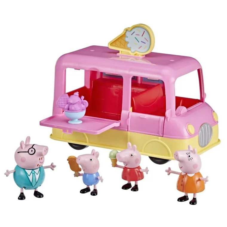 Peppa Pig, Dubita pentru inghetata, set cu figurine