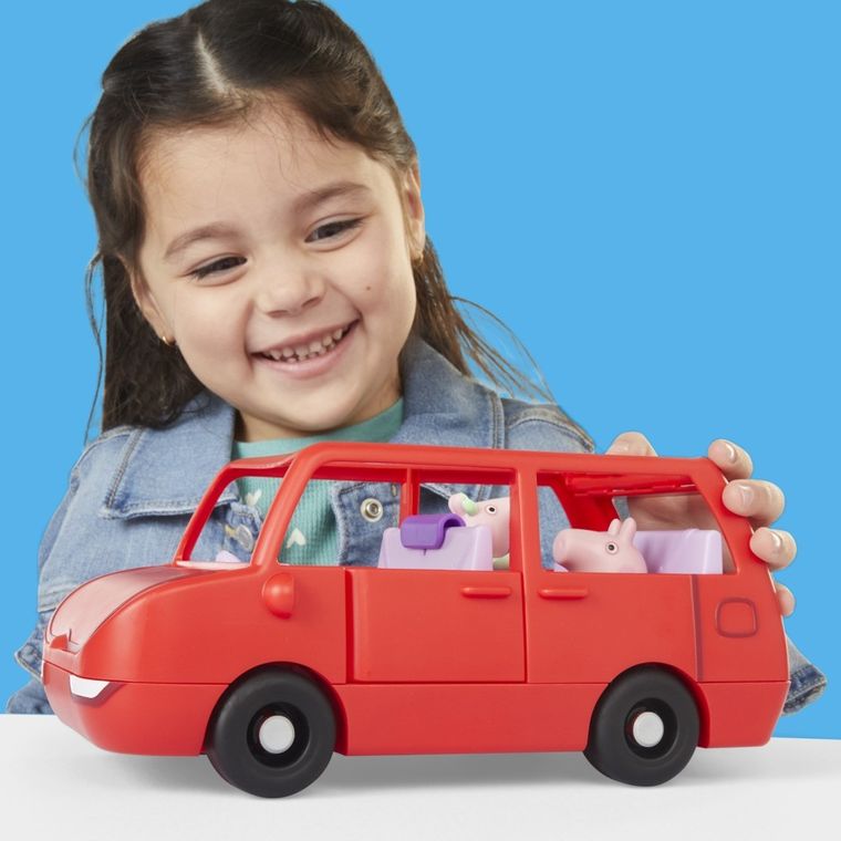 Peppa Pig, Peppa's Big Family Car, set de joaca cu figurine