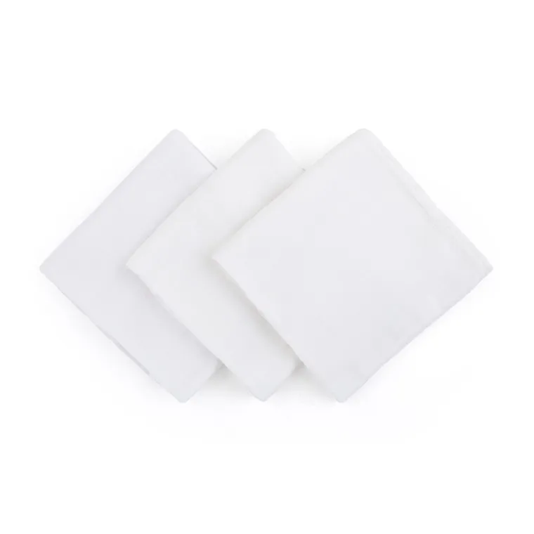 Petite&Mars, Moussy Total White, set de scutece din muselina de bambus, 68-68 cm, 3 buc.