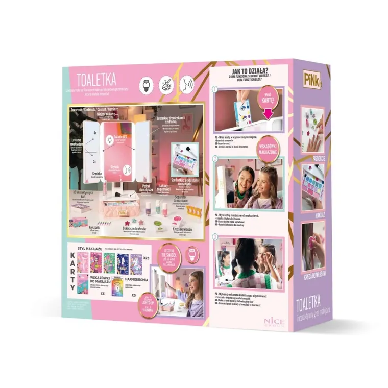 Pink It, masuta de toaleta interactiva cu accesorii de machiaj